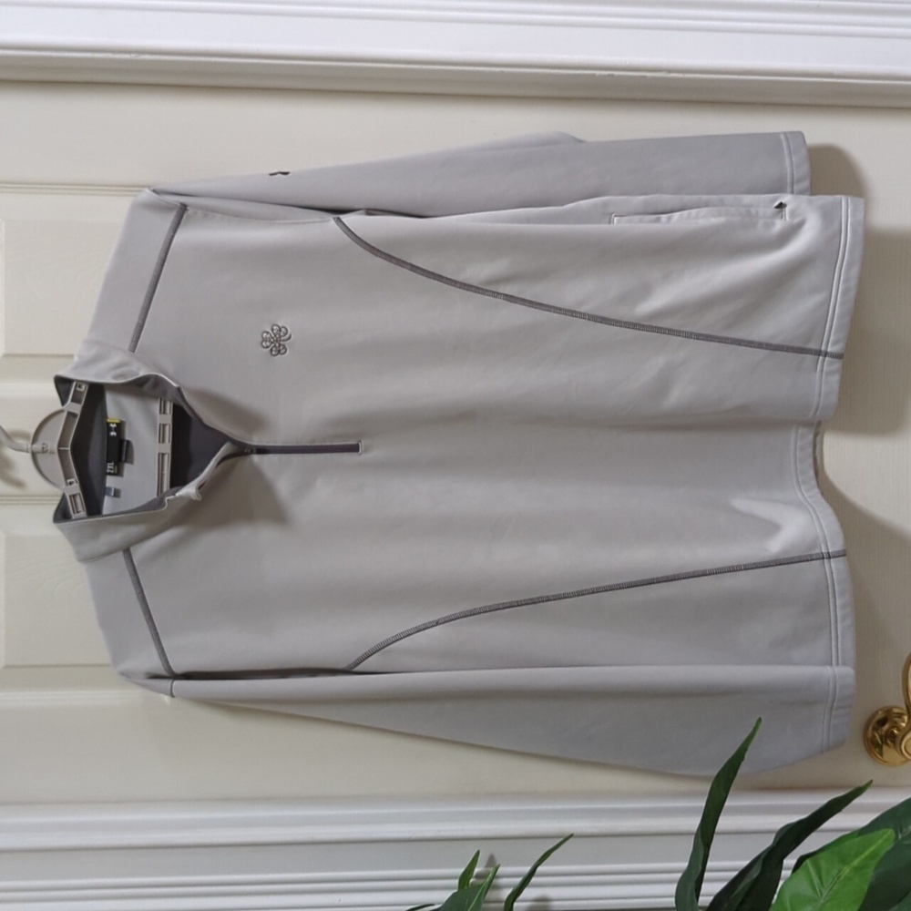 Under Armour Loose Grey Fleece Lined 3/4 Zip Pullover Erin Hills Golf Size 2XL